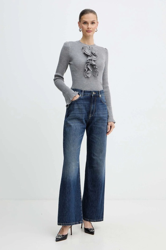 Вовняний светр Luisa Spagnoli 100114 сірий AW25