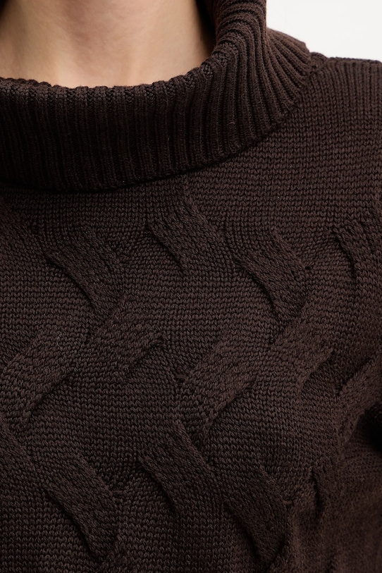 Luisa Spagnoli sweter wełniany 100173 brązowy