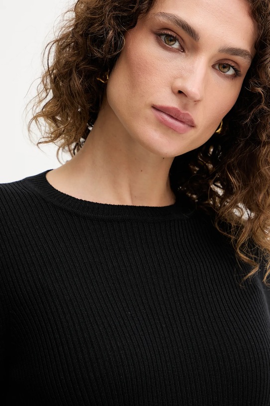 Luisa Spagnoli pulover de lână negru 100119