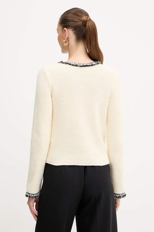 Odzież Luisa Spagnoli kardigan z dodatkiem wełny 100088 beżowy