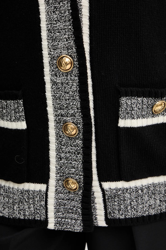 Luisa Spagnoli kardigan wełniany 100206 czarny