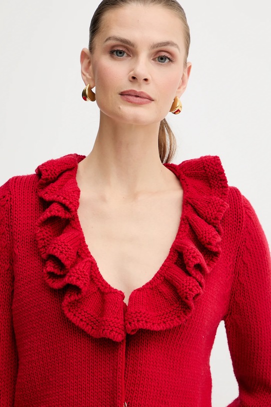 Luisa Spagnoli kardigan wełniany czerwony 100274