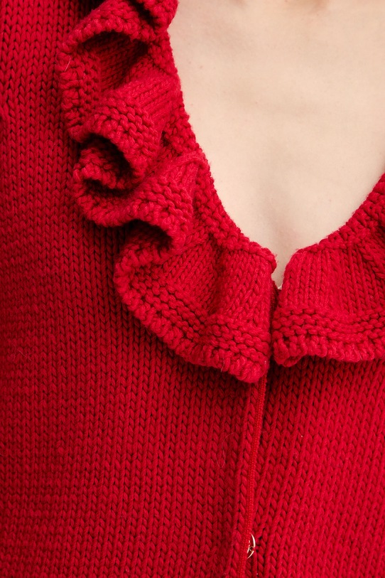 Luisa Spagnoli kardigan wełniany 100274 czerwony