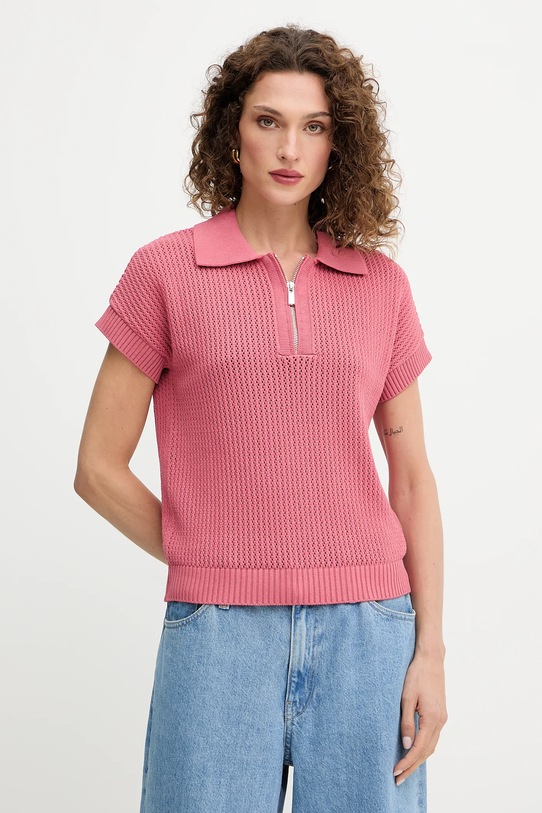 Morgan tricou polo uni roz MLAOS
