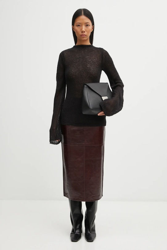 Heliot Emil sweter z dodatkiem wełny AW25.W.07.083.BLK01