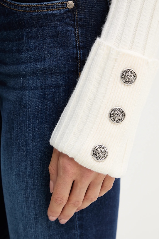 Liu Jo sweter z dodatkiem wełny MF5051.MA51I beżowy