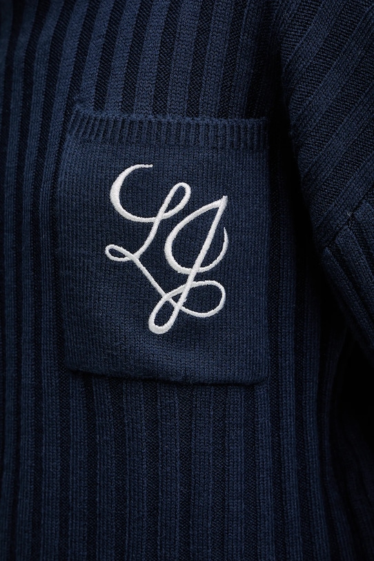 Liu Jo sweter z dodatkiem wełny MF5051.MA51I granatowy