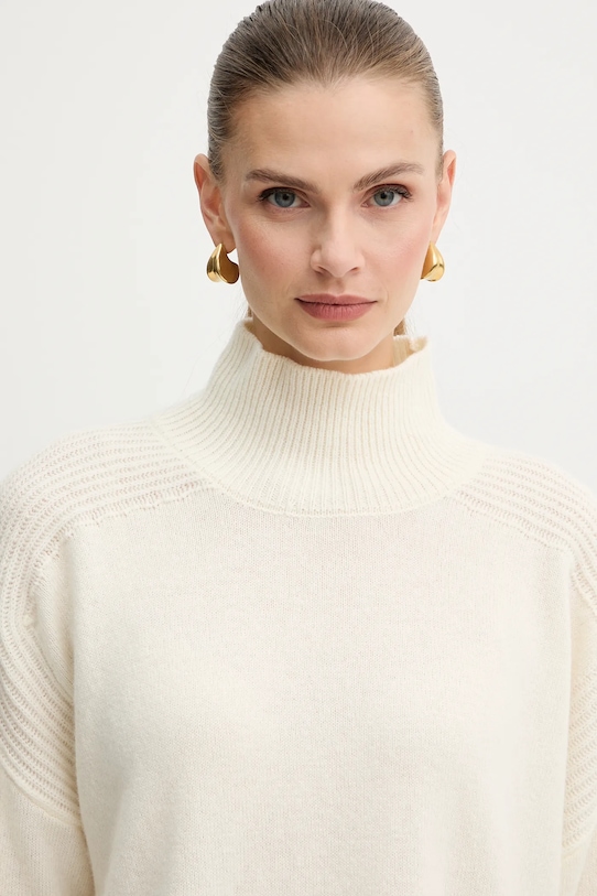 Liu Jo sweter wełniany beżowy MF5059.MS009