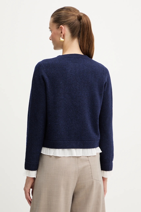 Oblečenie Kardigan s prímesou vlny Liu Jo MF5122.MA90Q tmavomodrá