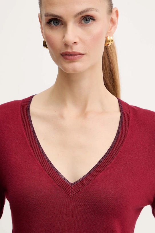 Liu Jo pulover burgundia MF5227.MS49I