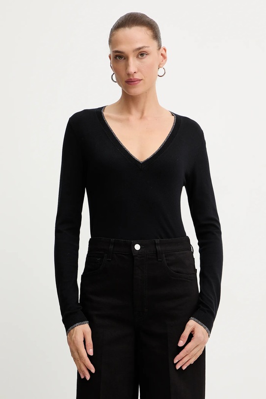 Liu Jo sweter szpic czarny MF5227.MS49I