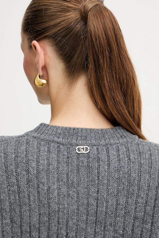 Liu Jo cardigan din amestec de lână MF5423.MS040 gri