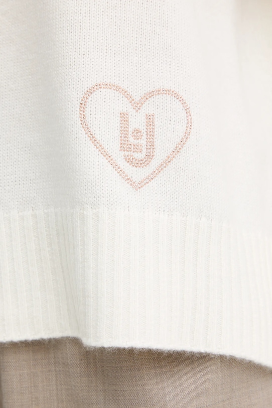 Liu Jo sweter z dodatkiem wełny MF5444.MS76L beżowy