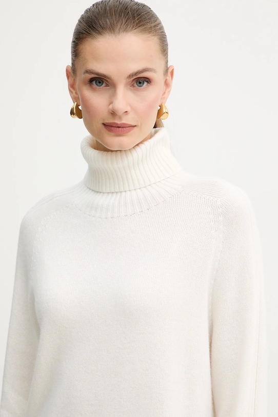 Liu Jo sweter z dodatkiem wełny beżowy MF5445.MS76L