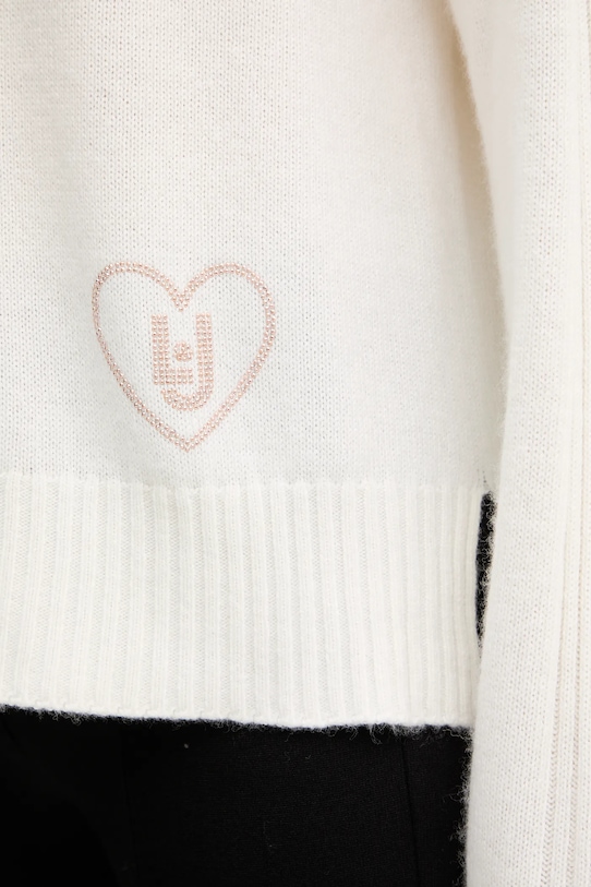 Liu Jo sweter z dodatkiem wełny MF5445.MS76L beżowy