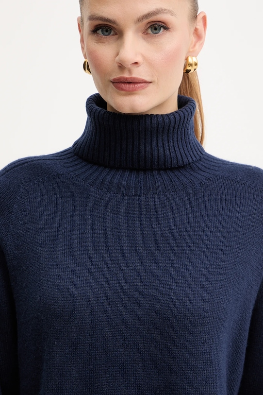 Liu Jo pulover din amestec de lână bleumarin MF5445.MS76L