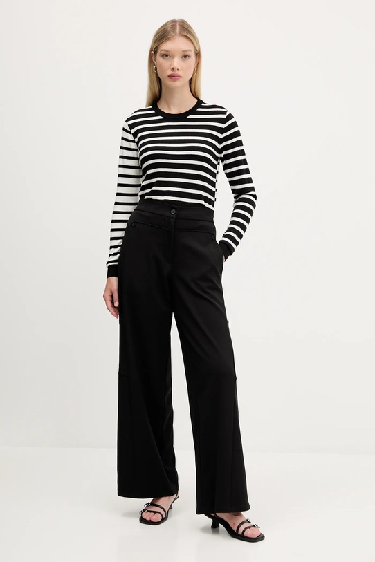 Desigual sweter z wełną BERGEN 25WWJF08 czarny AW25