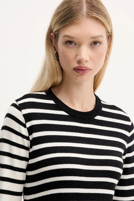 Desigual sweter z wełną BERGEN czarny 25WWJF08
