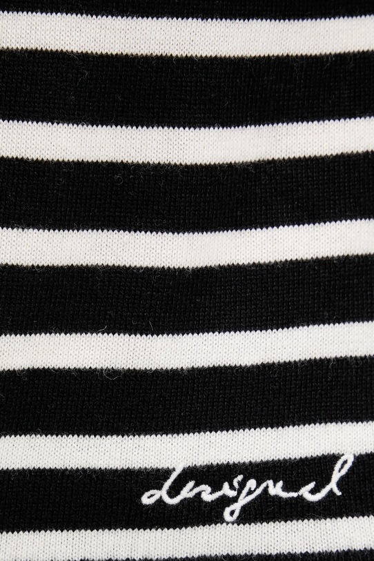 Desigual sweter z wełną BERGEN 25WWJF08 czarny