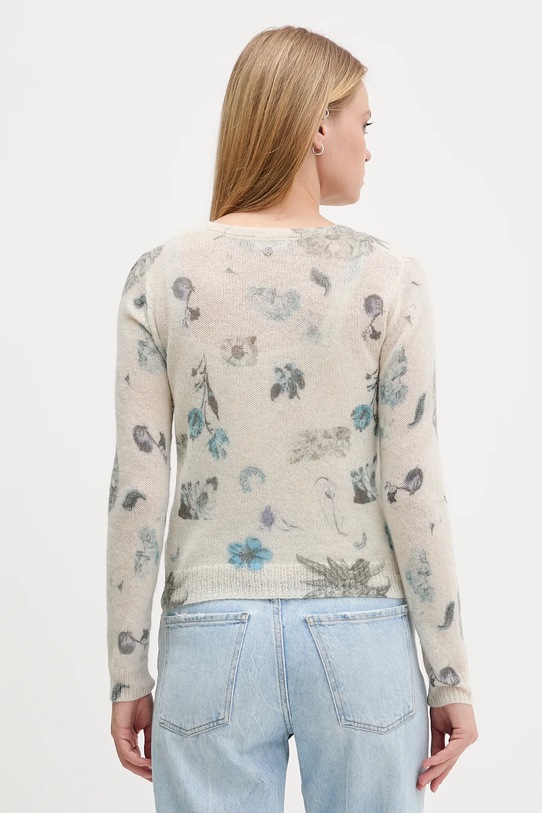 Odzież Desigual kardigan z domieszką wełny ESTOCOLMO 25WWJF14 beżowy