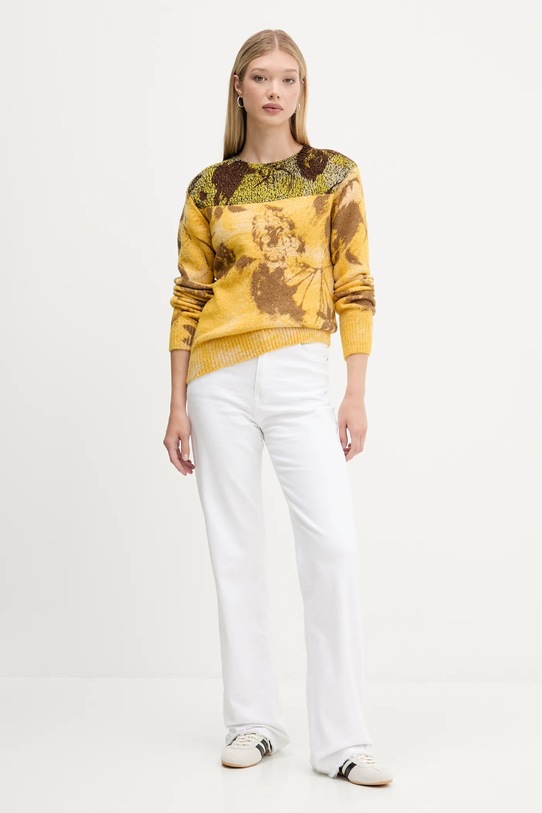 Свитер с примесью шерсти Desigual ADAK 25WWJF30 жёлтый AW25