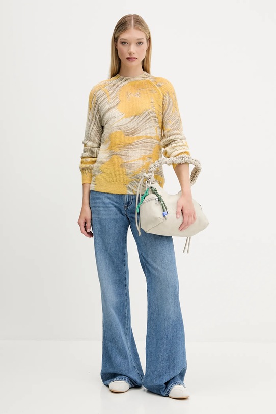 Пуловер с вълна Desigual HYDER 25WWJF31 бежов AW25