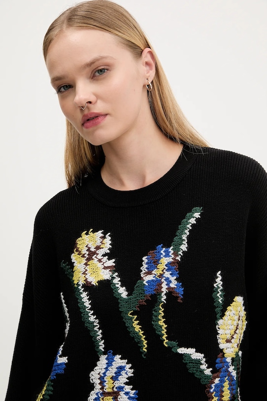 Desigual maglione in cotone COOPER nero 25WWJF36