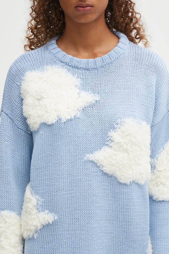 Fiorucci sweter wełniany Cloud niebieski W02SMKSW335KN05BL02