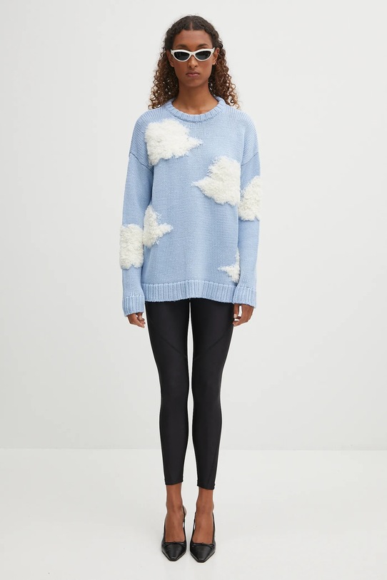 Fiorucci sweter wełniany Cloud W02SMKSW335KN05BL02 niebieski