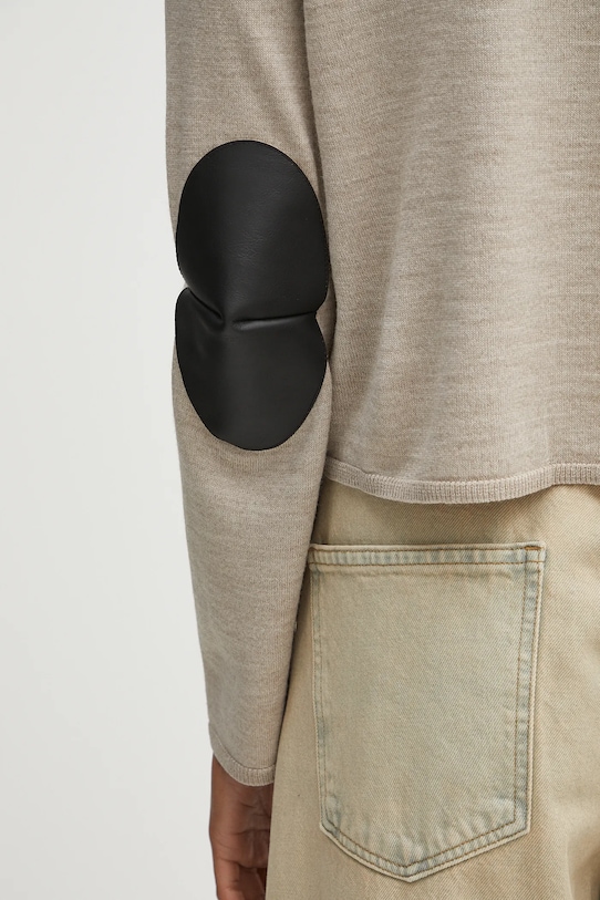 MM6 Maison Margiela sweter wełniany beżowy S52HA0296.M13133.806M