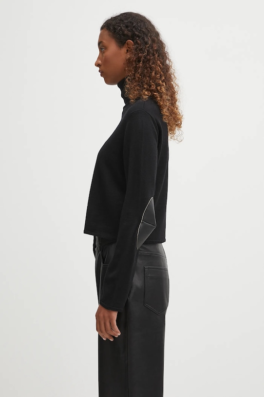 MM6 Maison Margiela sweter wełniany S52HA0296.M13133.900 czarny AW25