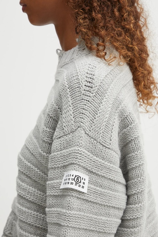 MM6 Maison Margiela sweter wełniany szary S52HL0031.M13040.857M
