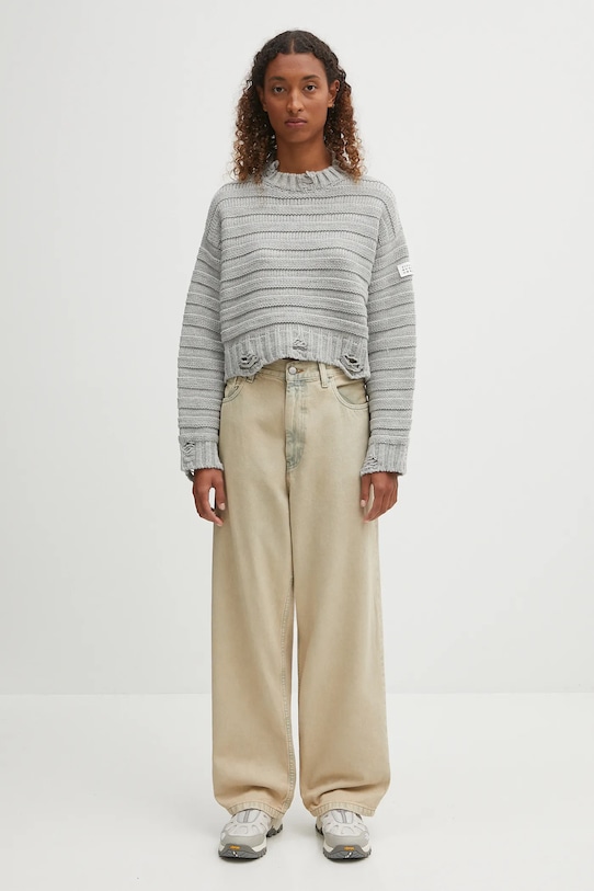 Vlnený sveter MM6 Maison Margiela S52HL0031.M13040.857M sivá