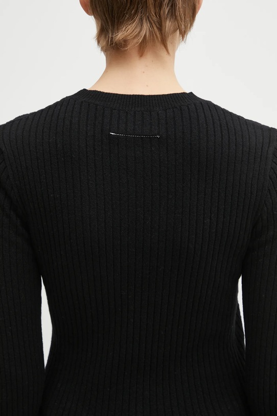 MM6 Maison Margiela sweter z dodatkiem wełny S62HL0041.M13196.900S czarny