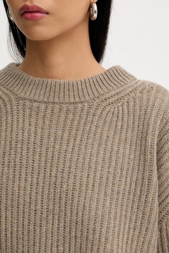 MM6 Maison Margiela sweter z dodatkiem wełny S62HL0042.M13193.114 beżowy