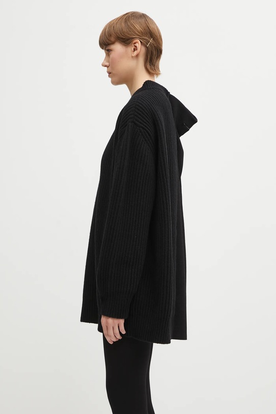 MM6 Maison Margiela sweter z dodatkiem wełny S62HL0042.M13192.900 czarny AW25