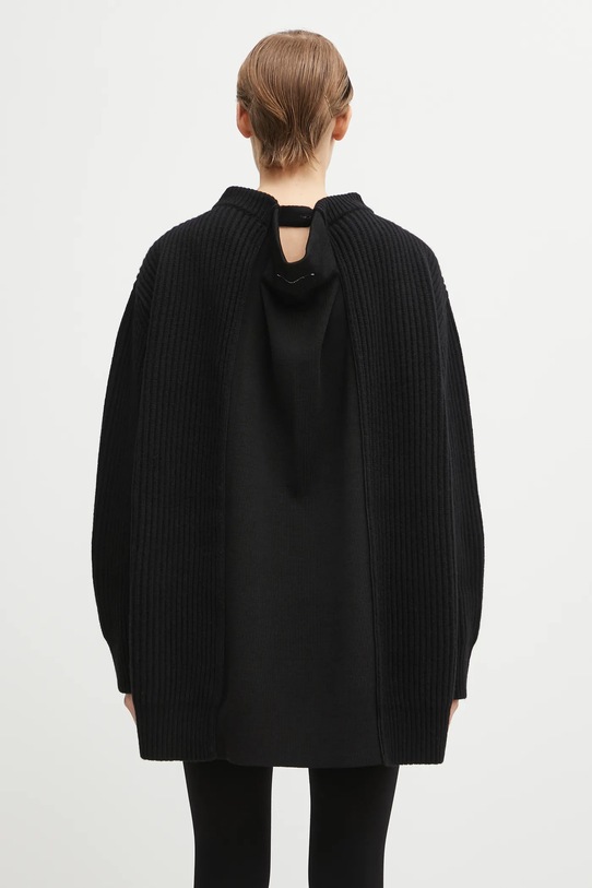 Odzież MM6 Maison Margiela sweter z dodatkiem wełny S62HL0042.M13192.900 czarny