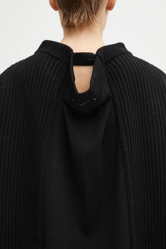 MM6 Maison Margiela sweter z dodatkiem wełny S62HL0042.M13192.900 czarny