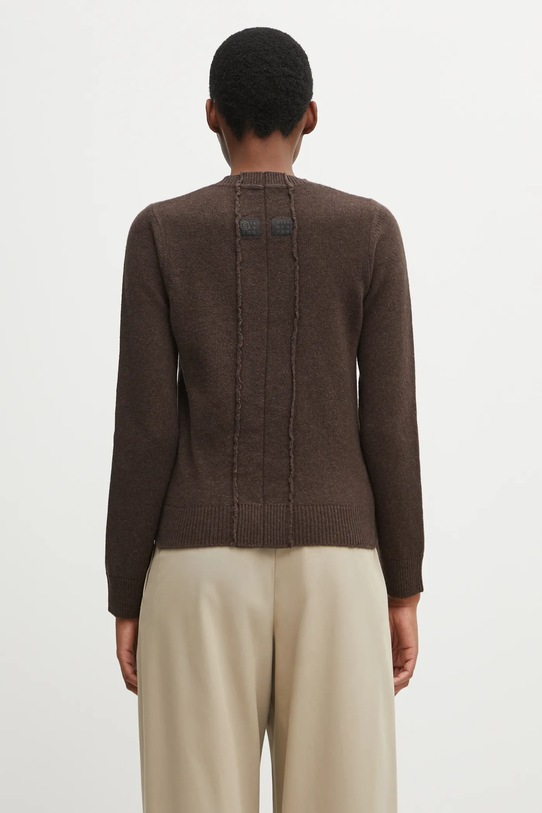 Odzież MM6 Maison Margiela sweter z dodatkiem wełny S62HN0007.M13187.144 brązowy