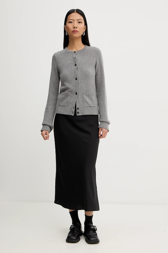 Kardigan s prímesou vlny MM6 Maison Margiela S62HP0036.M13187.854 sivá AW25