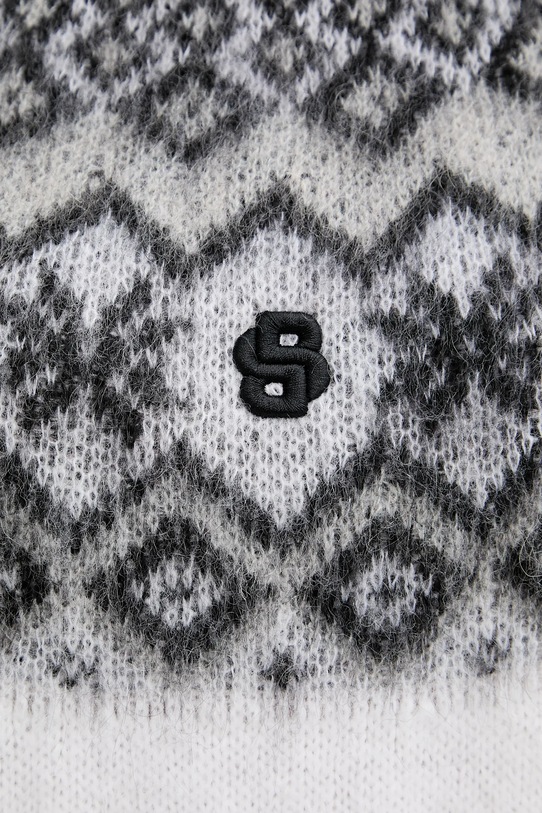 BOSS sweter z dodatkiem wełny 50549369 beżowy