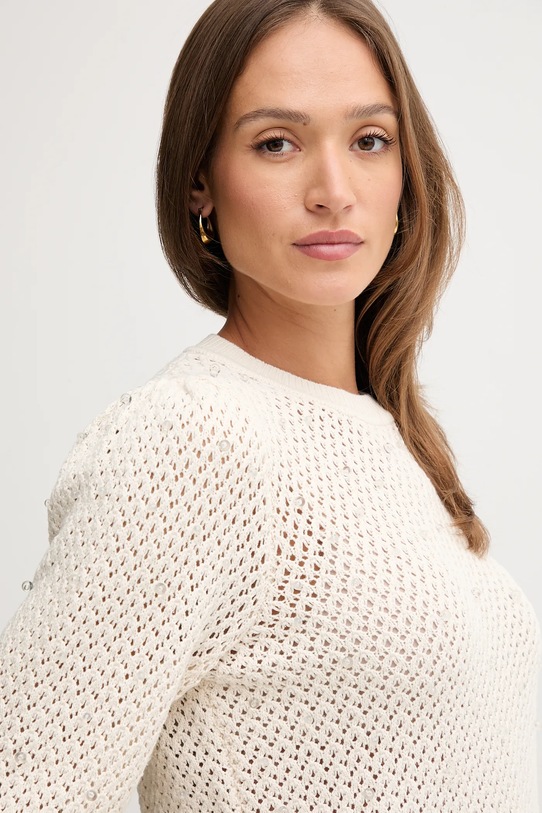 Pedro del Hierro sweter bawełniany beżowy 3512895