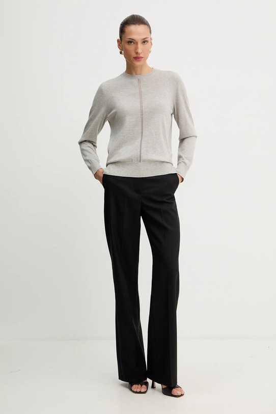 BOSS Orange sweter z dodatkiem wełny 50548927 szary AW25