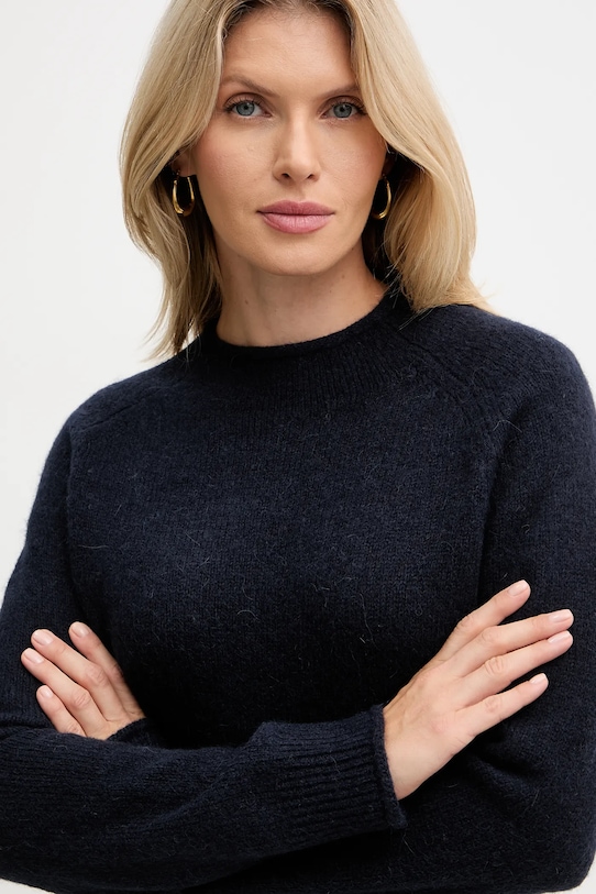 Светр із додаванням вовни BOSS Orange темно-синій 50548930