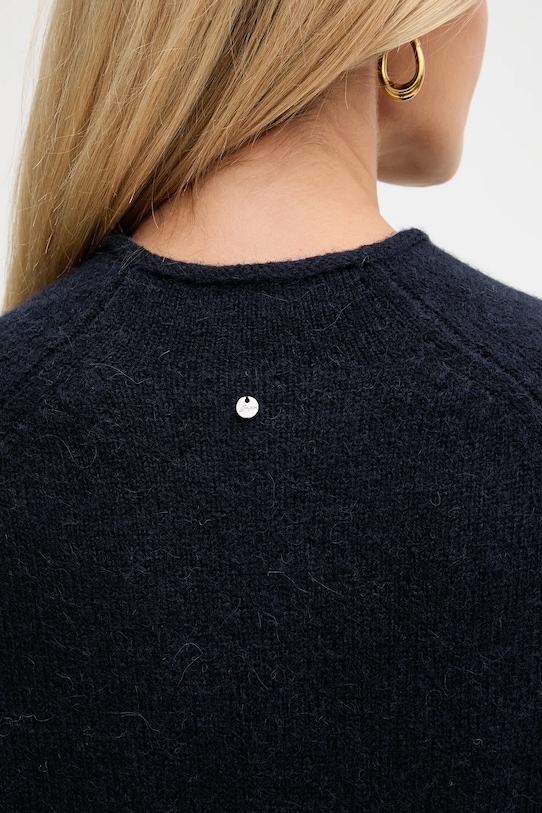 Светр із додаванням вовни BOSS Orange 50548930 темно-синій