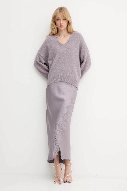 BOSS Orange pulover din amestec de lână 50550464 violet AW25