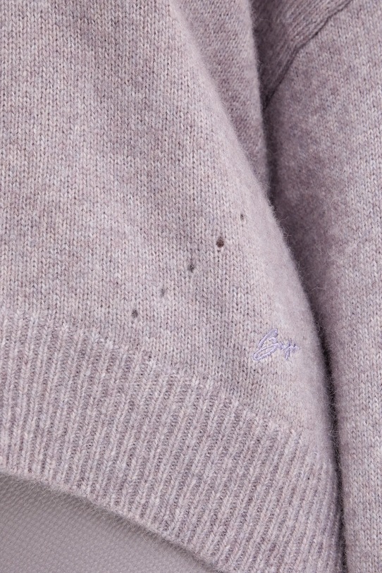 BOSS Orange sweter z dodatkiem wełny 50550464 fioletowy