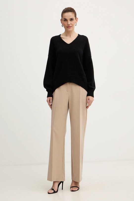 BOSS Orange sweter z dodatkiem wełny 50550464 czarny AW25