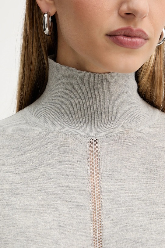 Sveter s prímesou vlny BOSS Orange 50551356 sivá