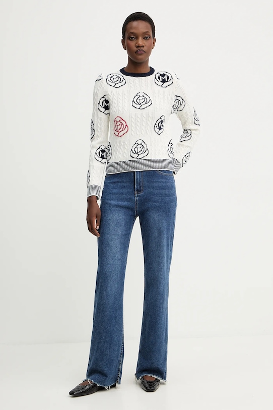 Marella pulover de lână 2523366114200 alb AW25